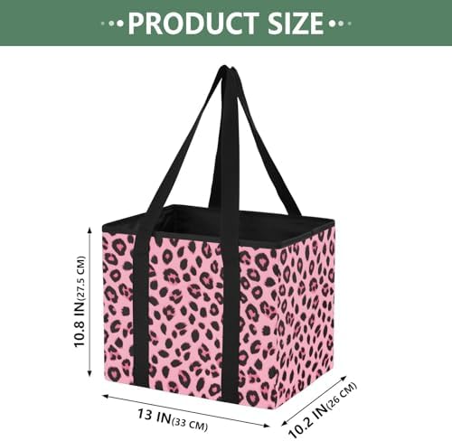 ALAZA Pinks Leopard Cheetah Car Trunk Organizer and Storage - Image 2