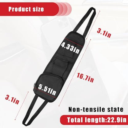 QUICTO Car Seat Storage Hanging Bag, Car Multifunctional Storage Mesh Net Pocket - Image 2