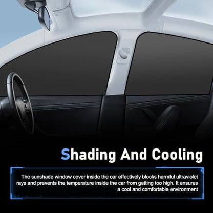 4 PCS Car Side Window Sun Shades, Heat Insulation & Sun Blocking Shade - Image 6