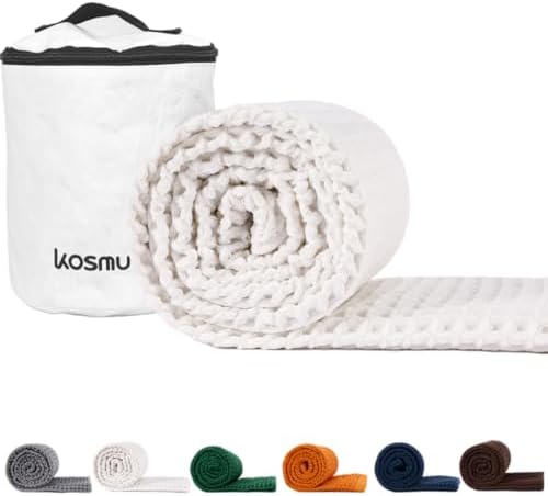 Luxury Organic Japanese Cotton Waffle Bath Towel | Thick, Quick Dry Bathroom by KOSMU