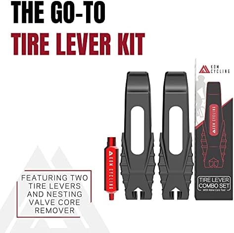 KOM Cycling Presta Valve Core Removal Tool Tubeless Tire Lever Set. Bicycle - Image 2