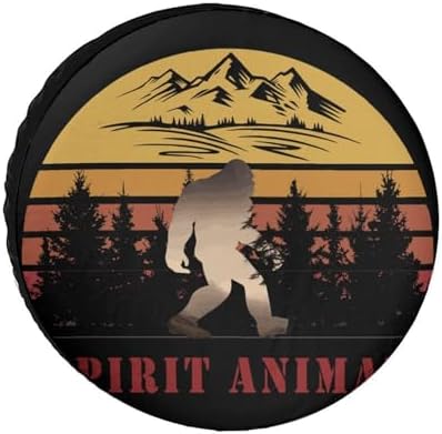 Sasquatch Bigfoot is My Spirit Animal 1 Tire Covers, Dust-Proof Weatherproof - Image 7