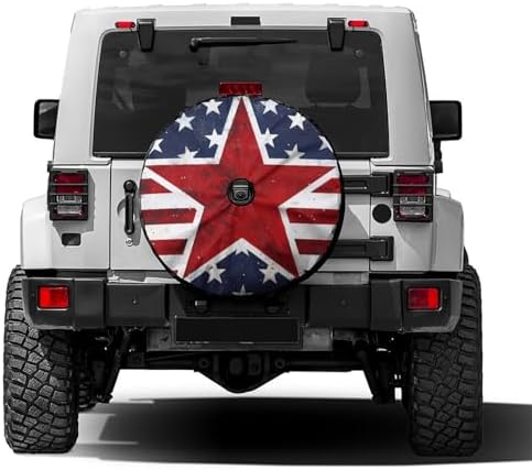 Red Star Flag Spare Tire Cover by Foruidea