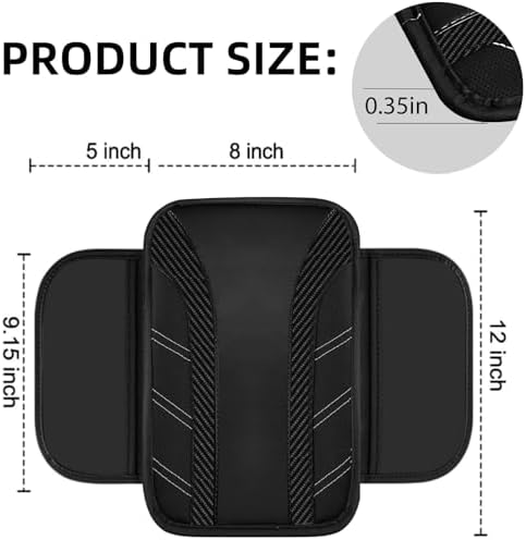 NBTEPEM 6 Pcs Black Carbon Fiber Steering Wheel Cover Set, Sport Microfiber - Image 5