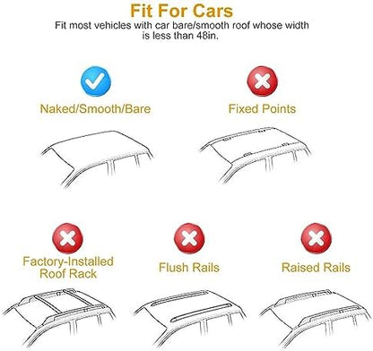 47.24in Universal Top Roof Rack Cross Bar Cargo Carrier Aluminum Crossbar Rack - Image 6