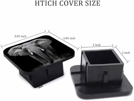 Elephant Car Towing Hitch Covers Wildlife African Elephants 2" Receiver Hitch - Image 2
