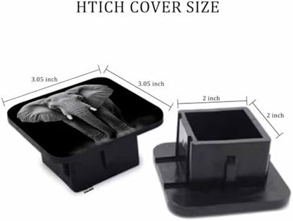 Elephant Car Towing Hitch Covers Wildlife African Elephants 2" Receiver Hitch - Image 2