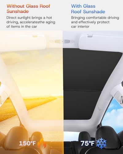 Upgrade Sunshade Roof for Tesla Model Y 2020-2024, OEM-Fit Precision Heat - Image 2