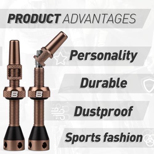 BWSHLF Tubeless Presta Valve Stem 40/44/55/60/65/70/80/100 mm, Super Light - Image 4
