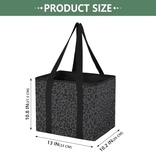 ALAZA Gray Leopard Cheetah Car Trunk Organizer and Storage - Image 2