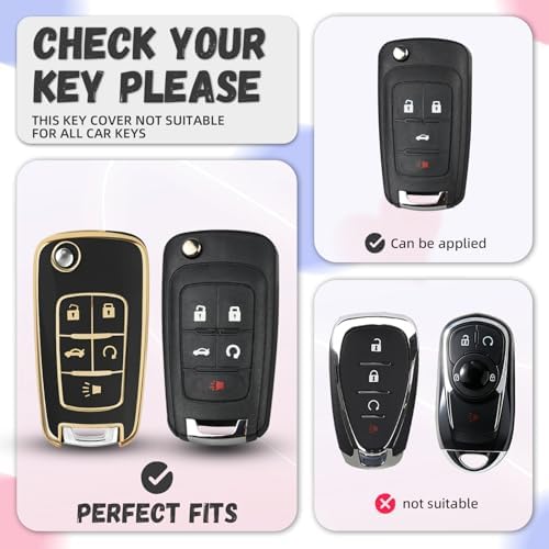 for Chevy Key Fob Cover, Premium Soft TPU Full Protection Key Cover - Image 2