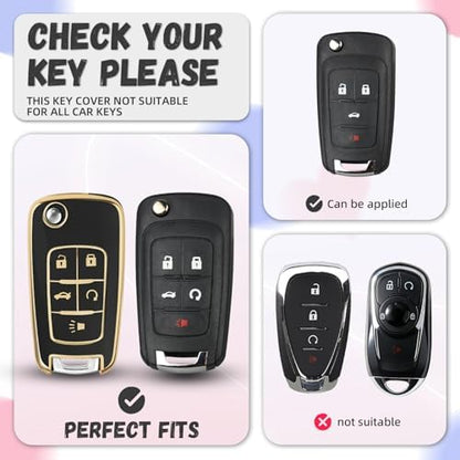 for Chevy Key Fob Cover, Premium Soft TPU Full Protection Key Cover - Image 2