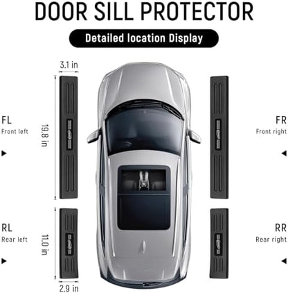 4PCS Door Sill Protector for Honda CRV 2017-2022 Hybrid Accessories Matte Black - Image 5