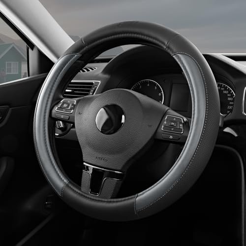 Skechers Steering Wheel Cover Memory Foam, Luxury Leather Steering Wheel Covers by Unknown