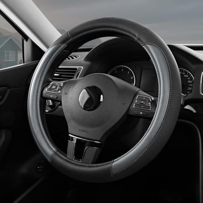 Skechers Steering Wheel Cover Memory Foam, Luxury Leather Steering Wheel Covers by Unknown