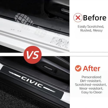 4PCS Car Door Sill Sticker Protecter Compatible - Image 3