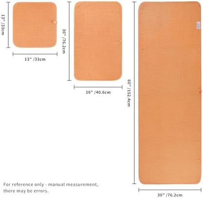 POLYTE 430 GSM Poly Blend Microfiber Quick Dry Waffle Bath Towel Set of 6 - Image 2