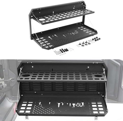 Hoolcar Tailgate Table Double-Layer Foldable Table Cargo Shelf Storage Rack by Hoolcar