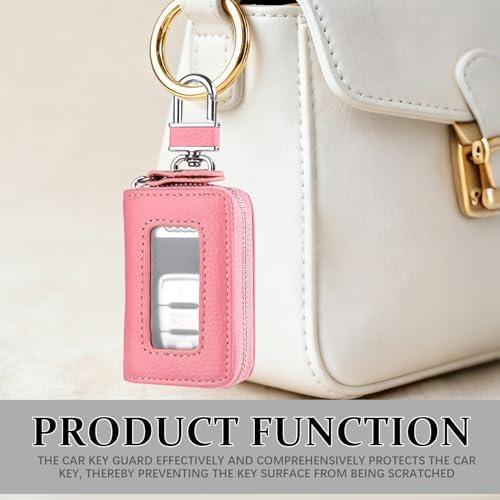 Car Key Case, PU Leather Auto Key Fob Cover, Car Smart Key Pouch - Image 3