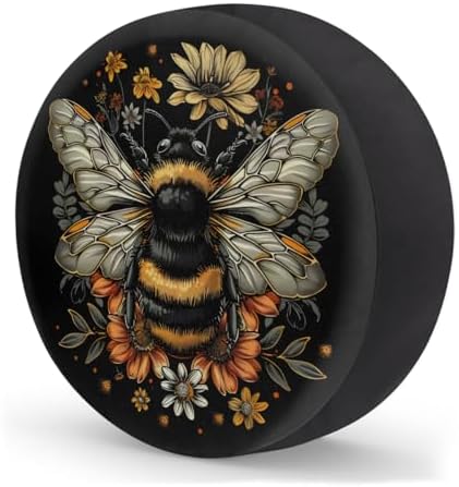 Rv Spare Tire Cover Wheel Animal Bee Flower Tire Covers Wheel Protectors - Image 2