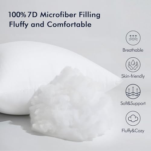 MIULEE 26x26 Euro Pillow Inserts Set of 2, Throw Pillows - Image 4