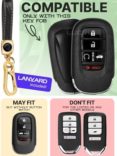 Lucrum Compatible with Honda Key Fob Cover & Keychain - Image 2