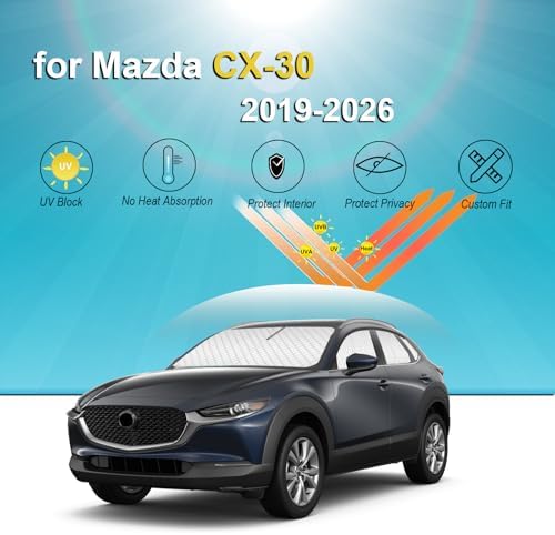 KMF 8pcs Thicken Sun Shades for Mazda CX-30 Accessories 2019-2026, Custom Fit - Image 2
