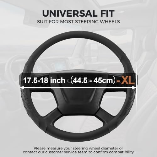 West Llama Semi Truck Steering Wheel Cover, Universal Fit 17.5-18 Inch Large - Image 2