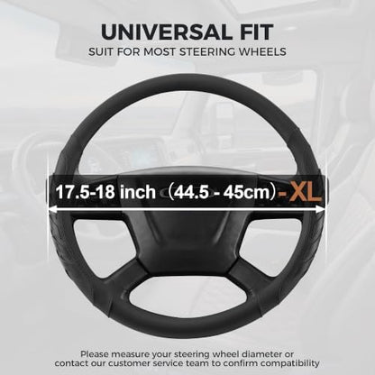 West Llama Semi Truck Steering Wheel Cover, Universal Fit 17.5-18 Inch Large - Image 2
