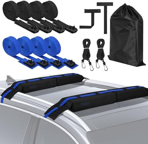 Kayak Roof Rack for Car, Universal Soft Foam Rack Pads for Surfboard by YIDAZLE