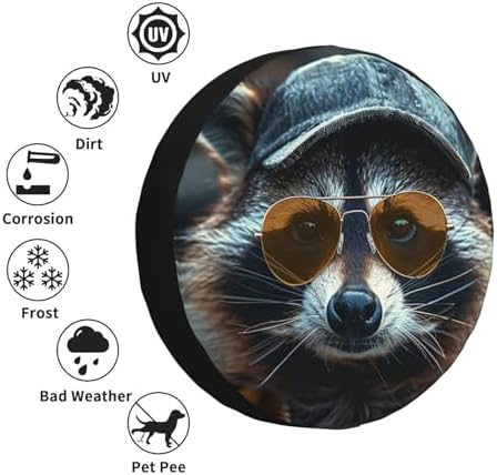 Funny Raccoon Spare Tire Cover Raccoon Wheel Protector - Image 5