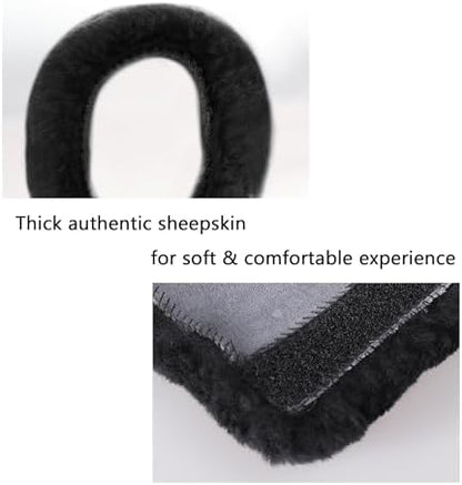 Amooca 2-Pack Real Wool Seatbelt Cover Authentic Sheepskin Shoulder Pad - Image 4