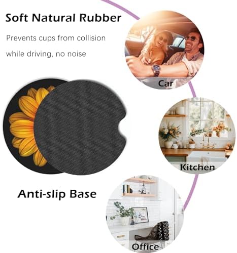 KARREAL 2 Pcs Car Cup Coasters - Image 5