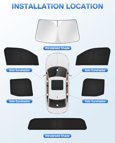 Canvcle Sunshades for Toyota Tacoma 2024 2025 2026 Accessories Windshield Sun - Image 5