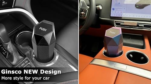 Ginsco Car Trash Can with Lid, Cup Holder Garbage Can - Image 6