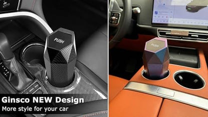 Ginsco Car Trash Can with Lid, Cup Holder Garbage Can - Image 6