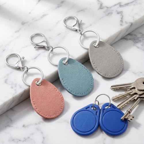PAGOW 2.3x1.8in Key Fob Holder, PU Leather RFID Key Case Protector - Image 4