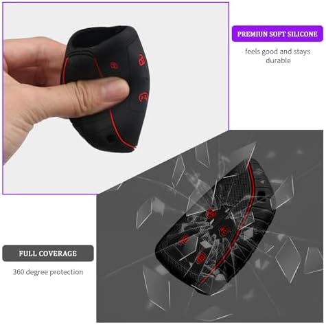 QBUC 2 Pcs for Chevy Key Fob Cover, 4 Buttons Silicone - Image 5