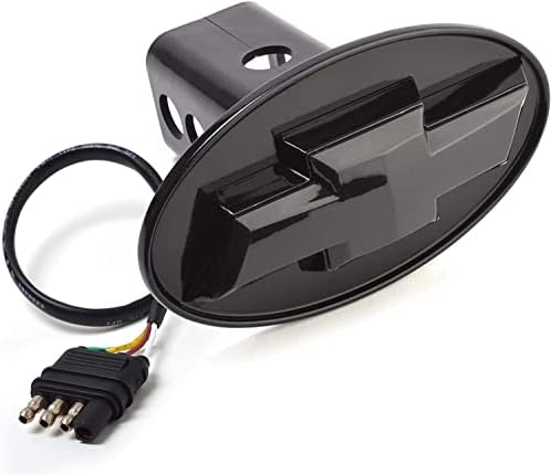 Autogem Chevy LED Hitch Cover Black – Lighted Trailer Tow Plug by Autogem