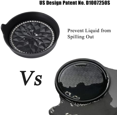 Amooca 4-Pack Car Cup Holder Coaster Bling Crystal Rhinestone Car Interior - Image 5