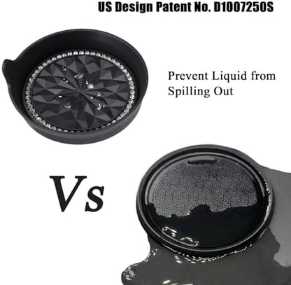 Amooca 4-Pack Car Cup Holder Coaster Bling Crystal Rhinestone Car Interior - Image 5