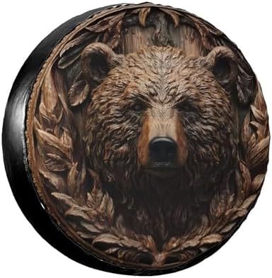 Bear Spare Tire Cover Wheel Protectors Weatherproof Sun Protection Covers by Gayruaicjz