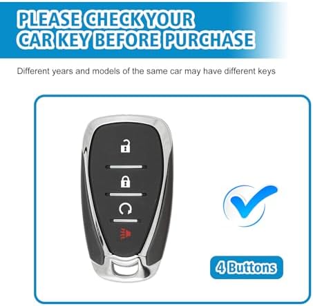 Rislobx Key Fob Cover Fit for Chevy Key, Car Key Case Protector for Volt Bolt - Image 2