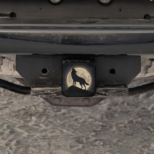 Swono Wolf Trailer Hitch Cover for 2" Receivers, Fantasy Galaxy Full Moon - Image 5