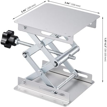 2 Pack Stainless Steel Lab Jack Stand 4x4, Mini Lab Scissor Jack Lift Table - Image 2
