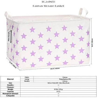Sea Team Large Rectangle Open-Top Canvas Storage Basket - Image 6