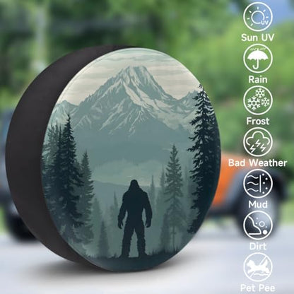 Bigfoot Spare Tire Cover 14in Spare Wheel Covers Tire Storage Cover - Image 3