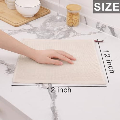 Homaxy 100% Cotton Waffle Weave Dish Cloths, 6 Pack - Image 5