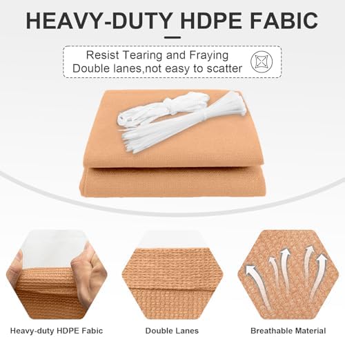 Cool Area Sun Shade Cloth with Grommets, Peach Fuzz - Image 5
