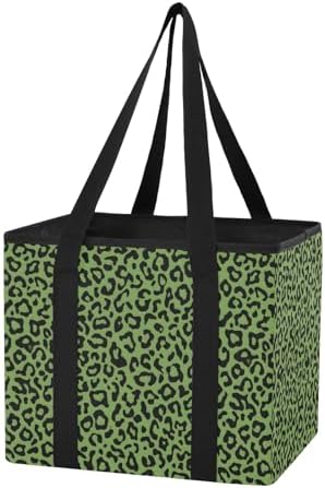 ALAZA Green Leopard Cheetah Car Trunk Organizer and Storage by ALAZA